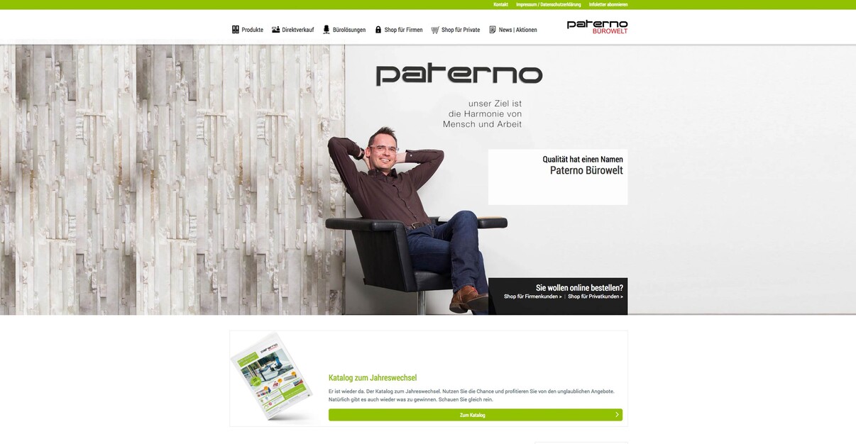 eboxx® Webdesign: paterno buerowelt